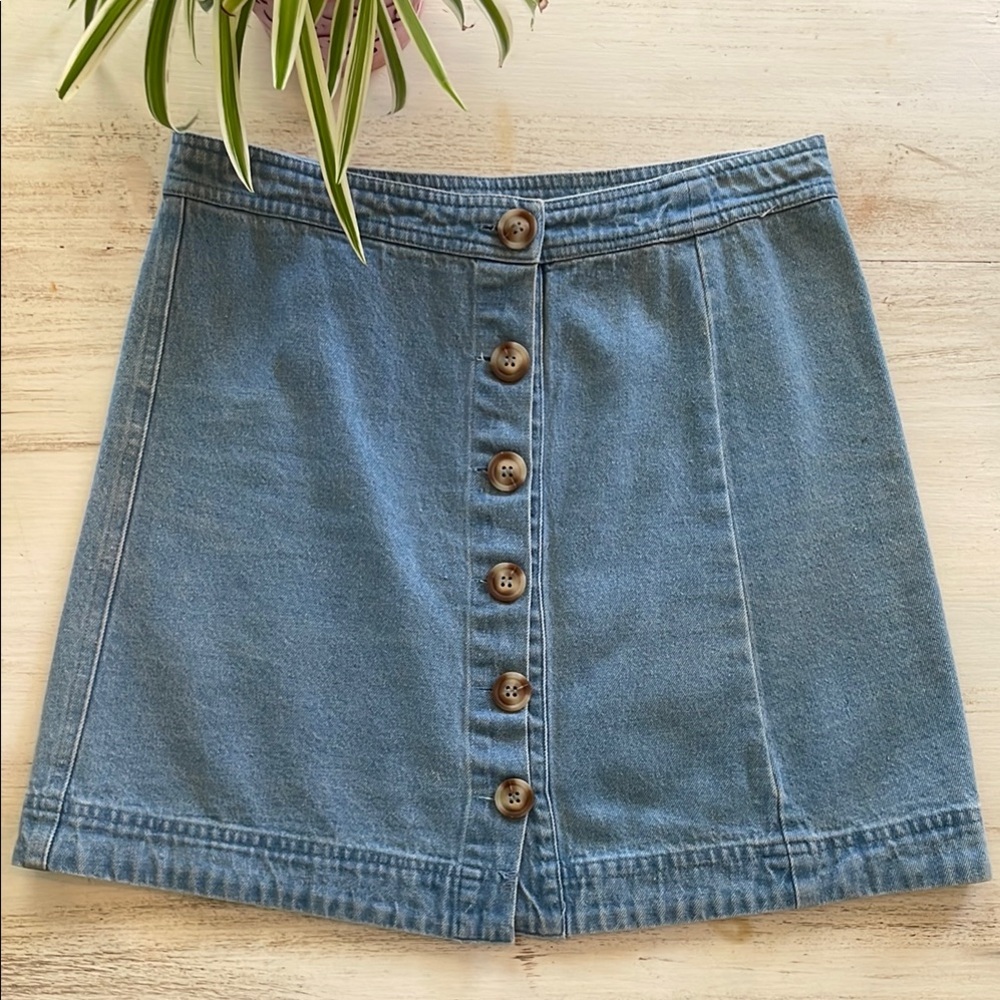 Very J Blue A-line Mini Skirt Casual